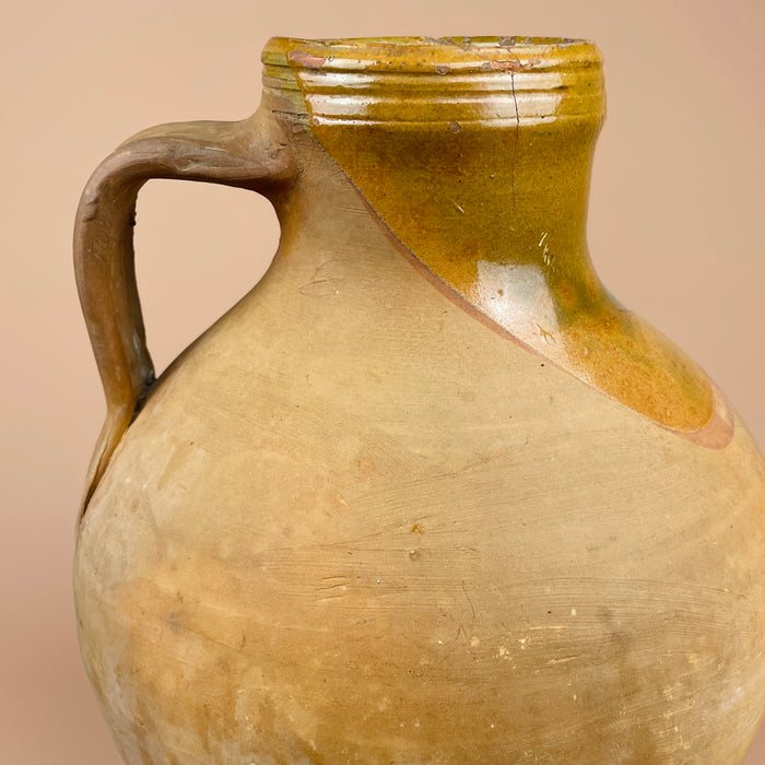 Antique Large Decorative Terracotta Pot — Spanish Pottery Jug, Early 20th Century