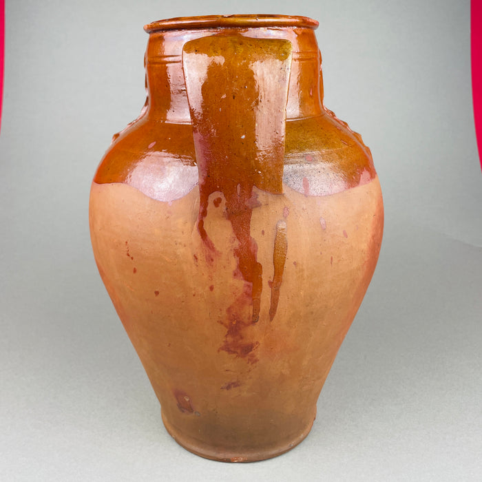 Antique Spanish Large Terracotta Vase – 19th Century Decorative Pottery Jar