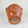 Rustic terracotta floor vase made from Spanish earthenware clay, with a heavy 8.2 kg body, rounded shoulders, two loop handles, and warm glaze movement over the orange surface. The piece fits Mediterranean decor, farmhouse decor, wabi sabi decor, and natural interiors where antique pottery adds texture and scale.